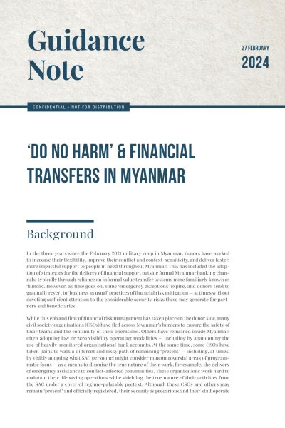 20240302_GN_Do No Harm & Financial Transfers in Myanmar_COVER