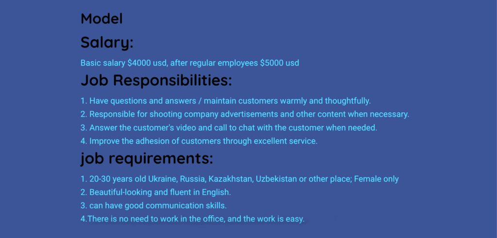 Fraudulent job advertisement posted online to lure women to scam centres in Myanmar border areas